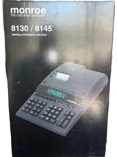 Monroe MNE8130XB Entry Level Heavy Duty Calculator, Black