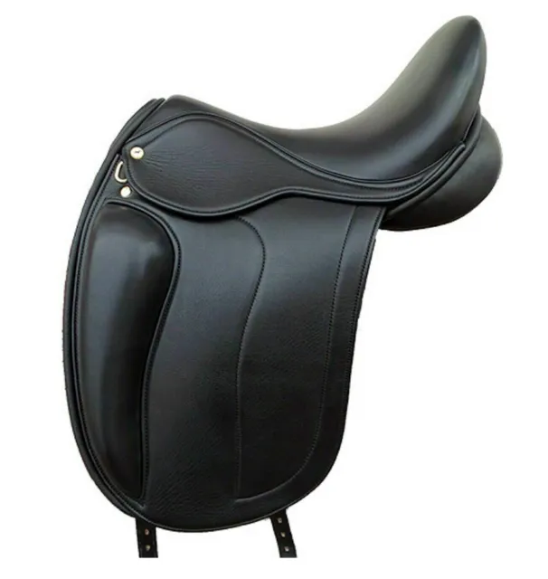 English Dressage Cow Leather Full Covered Softie Seat Horse Saddle 12" to 18"