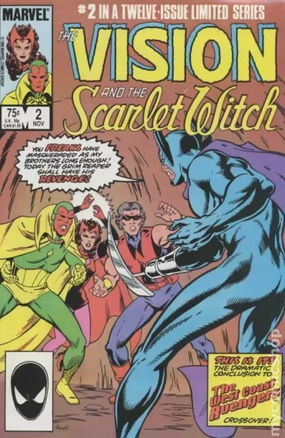 Vision and the Scarlet Witch #2 VG 1985 Stock Image Low Grade