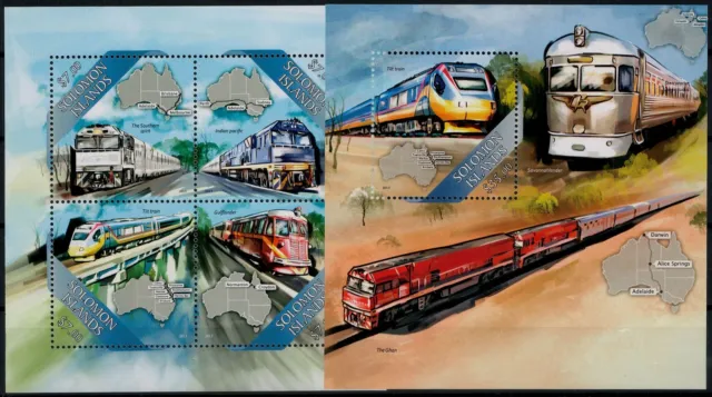 Salomoninseln; Touristische Züge Australiens 2013 kpl. **  (21,50)