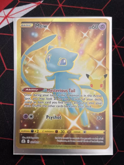 Mew Shiny Gold Secret Rare Celebrations - Pokemon TCG - Mint/NM  Ver.Thailand