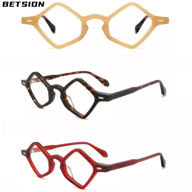 Rerto Fashion Acetate Polygon Eyeglasses Frames Small Reading Glasses +175 +225