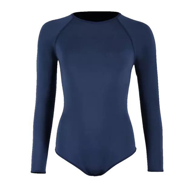 Womens Junior Guard 1-Piece L/S Swimsuit Navy (READ SIZING)