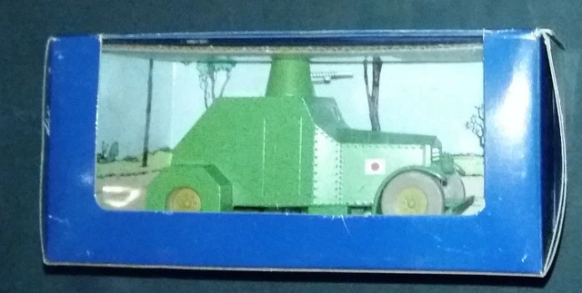 Miniature 1:43 Automitrailleuse Sumida Arm Du Lotus Bleu (Tintin) - Atlas - Vert - Occasion Bon état