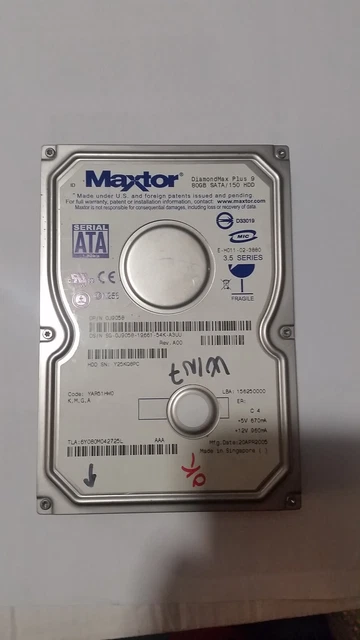 Maxtor diamondMax 10 6L160M0 Disque Dur Interne 160Go sATA