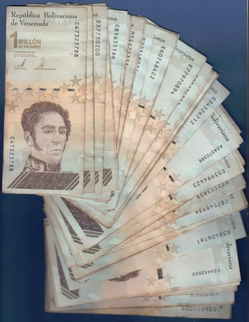 VENEZUELA 100 Stück 1.000.000 Bolivares 2020 Gebraucht / used