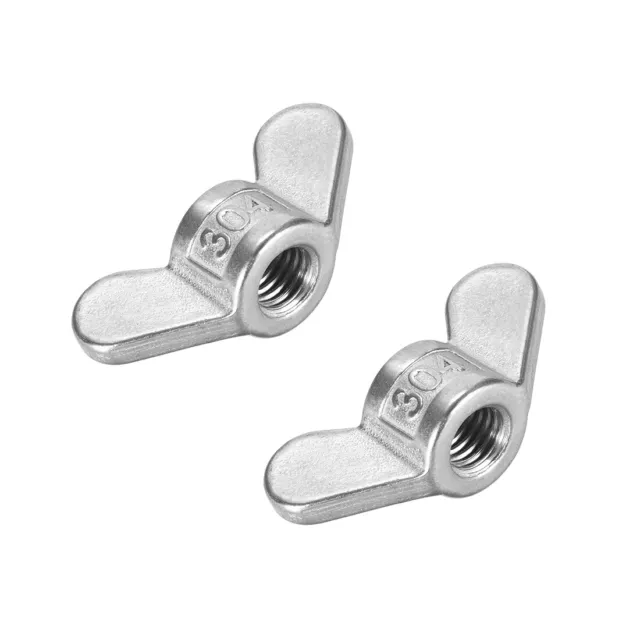 M10 Wing Nuts, Stainless Steel 304 Hand Twist Tighten Ear Butterfly Nut, 2 Pcs