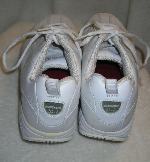 Skechers work shape up shoes, white, size 8.5 3