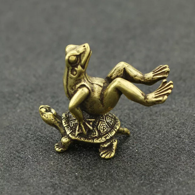 Solid Brass Turtle Figurine Statue Home Ornaments Animal Figurines