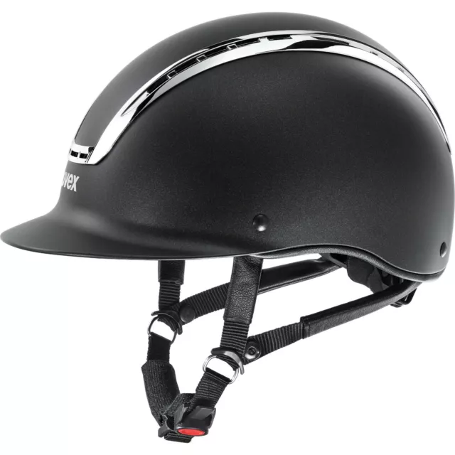 Uvex SUXXEED Chrome Riding Helmet Adjustable Hat VG1 Black/Navy/Silver S M-L