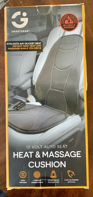 SmartGear Heat & Massage Car Seat Cushion BRAND NEW 12 Volt DC Powered