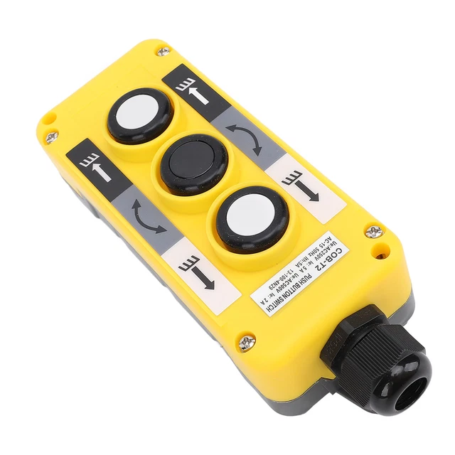 UP DOWN CONTROL Switch AC250V 5A 500V 2A Crane Push Button Switch Flame ...