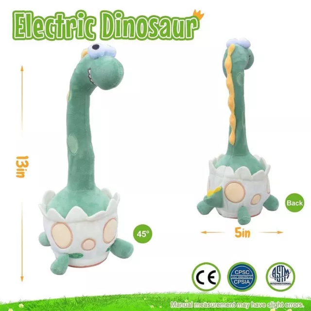 Singing and Dancing Dinosaur Talking Cactus Series Talking Dinosaur Plush Toy UK 3