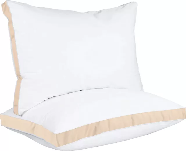 Gusset Bed Pillows Pack of 2 for Sleeping King &  Queen Size Utopia Bedding