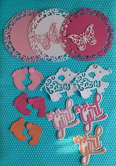 Baby Set Stanzteile Kartenaufleger Scrapbooking Handarbeit Basteln