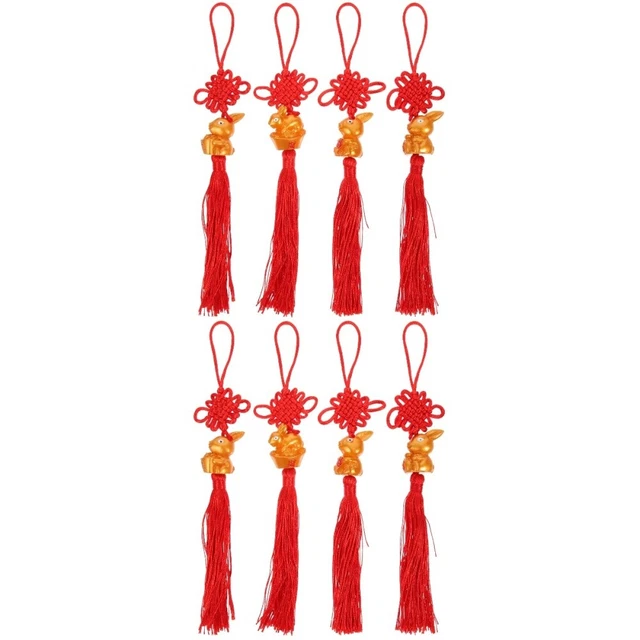DIYEAH Lot De 50 Pompons Chinois Colorés – Glands Soie Polyester Pour Bijoux, Porte-Clés, Signets, Décorations Mariage & Projets DIY Artisanat