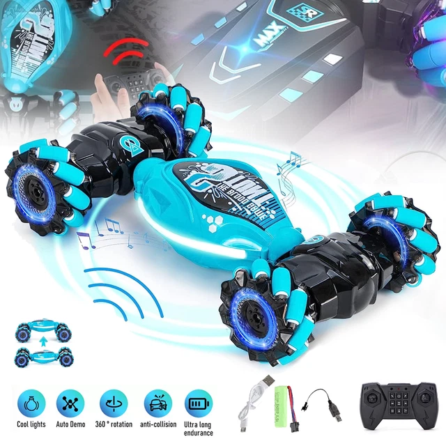 Remote Control Car - Rc Cars Stunt Car Toys 4WD Gesture Sensing Rc Car Rechargeable Toy Cars -Transformer 360 Rotating Hand Cont