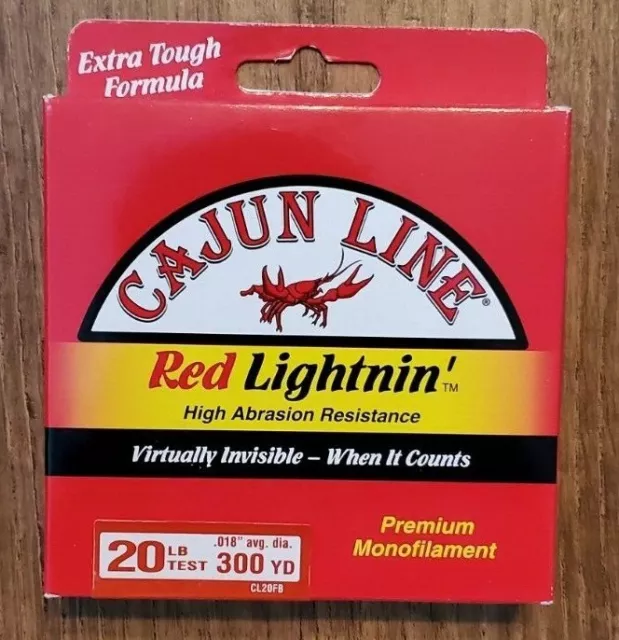 NEW CAJUN LINE Red Lightnin' Fishing Line 300 yd - 20 Lb Pound Test $3.99 -  PicClick