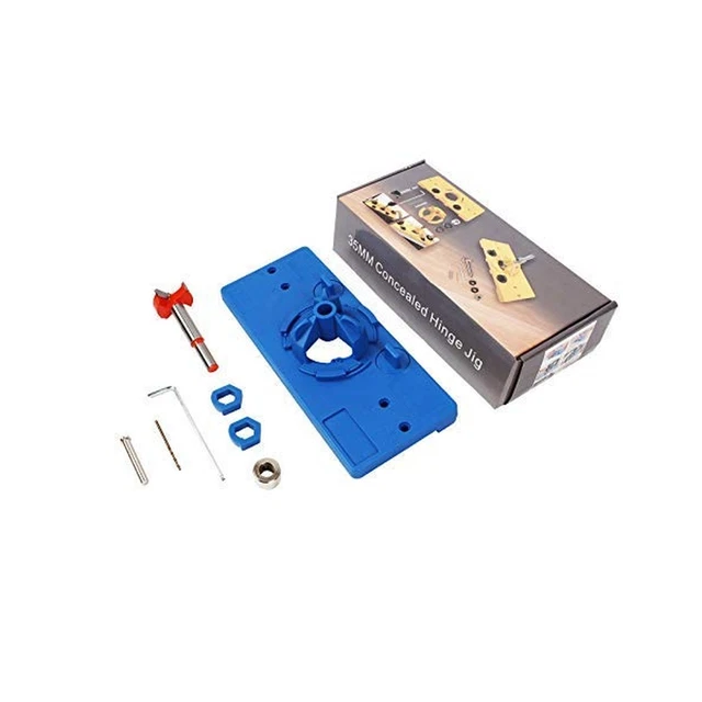 35MM CONCEALED HINGE Jig Boring Hole Drill Guide Cutter Bit Set Door