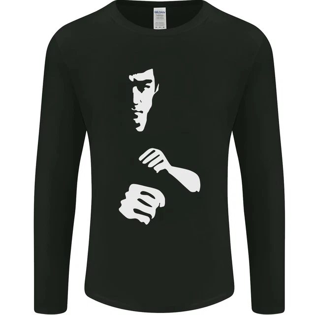 T-shirt maniche lunghe MMA Jeet Kune Do silhouette da uomo arti marziali