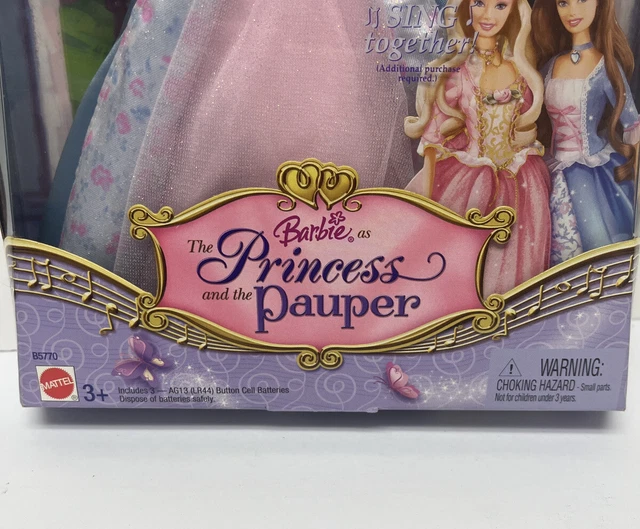 Barbie As The Princess & The Pauper Erika Singing Doll New Sealed RARE SINGS NIB 3
