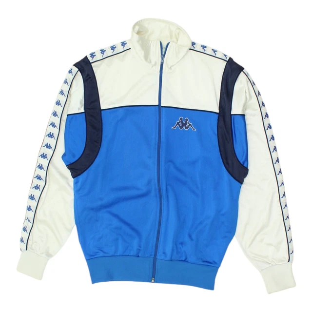 KAPPA MENS BLUE Tape Logo Track Jacket Vintage 90s Tracksuit Top Sportswear 29.88 PicClick UK