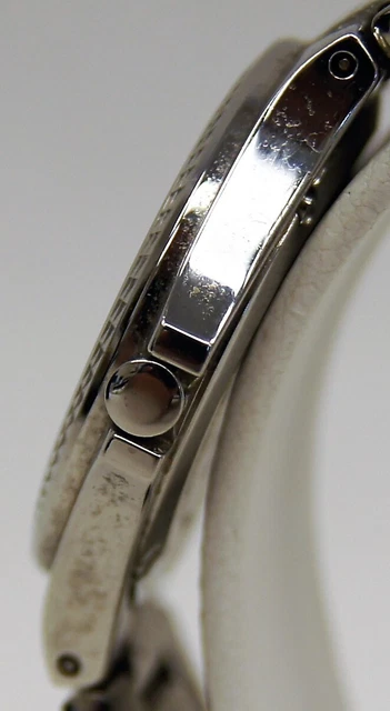 Ladies MOVADO 09 3 14 1027 Black Dial All Stainless Steel Quartz Watch w/ Box 3