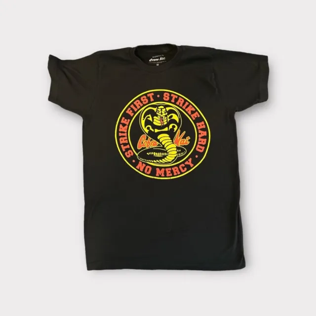 Camiseta Cobra Kai Para Hombre Mediana Negra Grande Años 80 Películas Karate Kid #0101