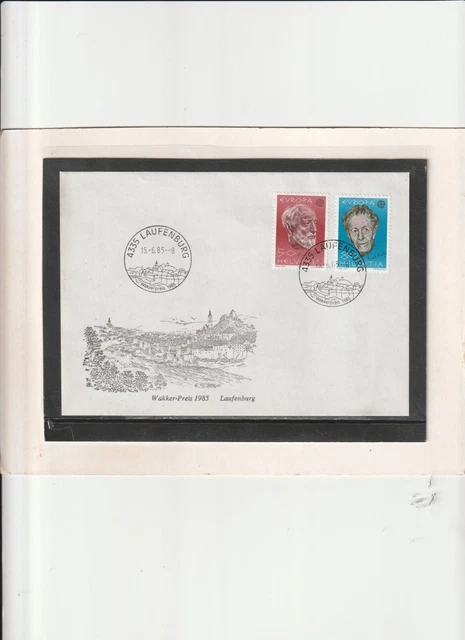 Schweiz-FDC Mi. Nr. 1294 - 1295 " EUROPA - Jahr der Musik "  Laufenburg 15.06.85