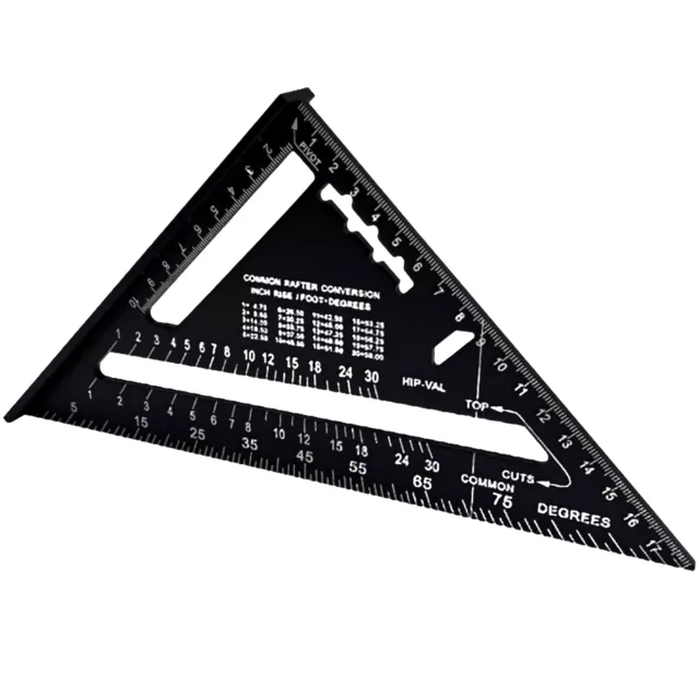 DIY Aluminum Alloy Multifunctional For Woodworking Triangle Ruler 7inch Metric