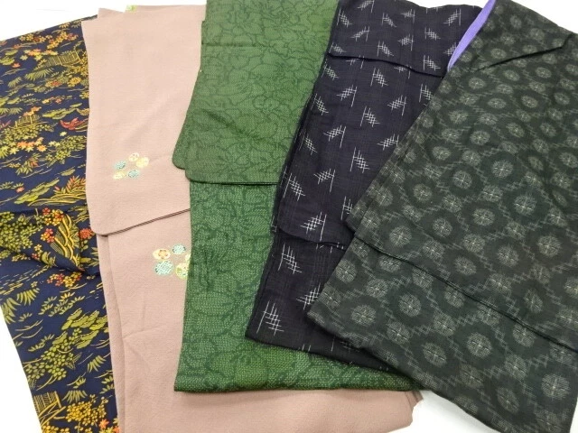 46055# Japanese Kimono / Antique Kimono / Set Of 5