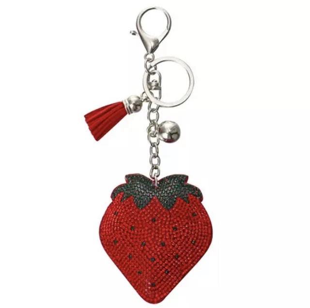 PU Leather pineapple fruit Pendant Car Keychain Holder Jewelry Bag Charms