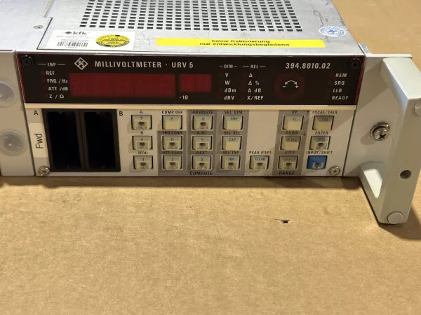 2x Rohde & Schwarz URV5 394.8010.02 Millivoltmeter +3x URV5-Z2+1x URV5-Z4 3