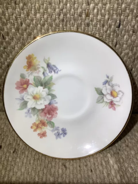 Vintage Crown Trent Staffordshire England Fine Bone China Saucer 14.2cm D