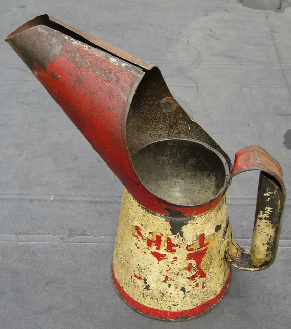 Shell X-100 1 quart jug oil pouring can (Vintage)