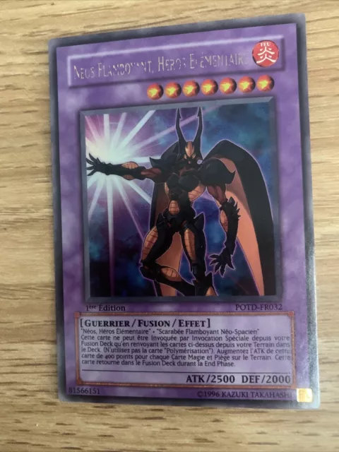 Carte Yu-Gi-Oh : Neos Flamdoyant , Héros Elementaire  ( POTD-FR032 ) 1ST.