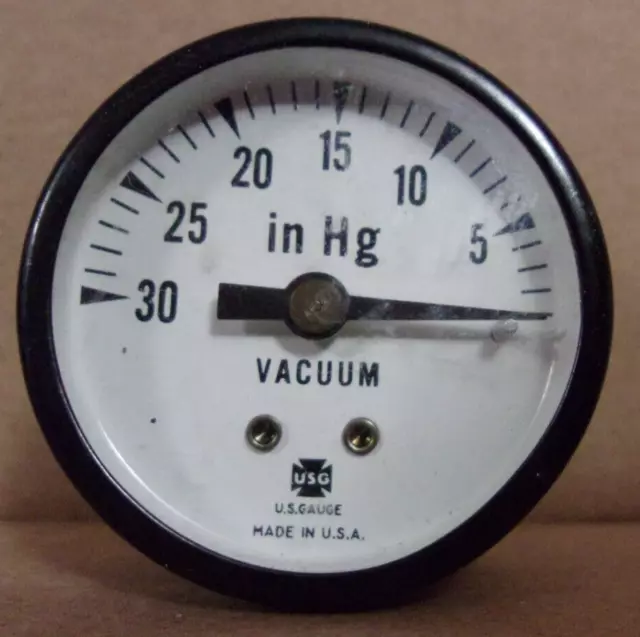 USG  VACUUM GAUGE (0-30 in-Hg)     1-5/8” DIA. FACE, 1/8” NPT