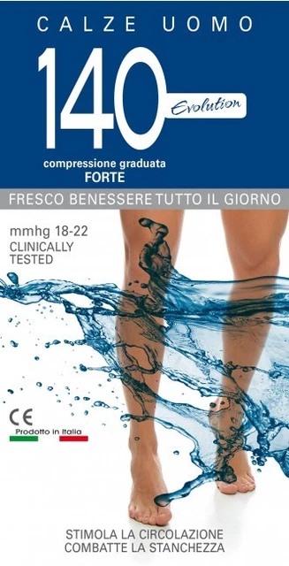 CALZA COTONE UOMO riposante Cabifi 140 den 18-22 mmHg compressione - Main Image