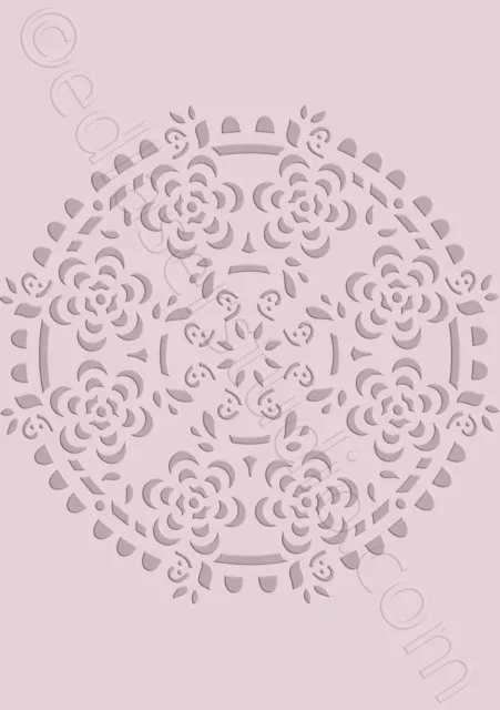 Border Stencil Lace Painting Wall Furniture Cardmaking Reusable