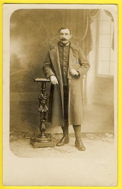 cpa Carte Photo PIERRE à BREST en 1915 MILITAIRE SOLDAT POILU WW1