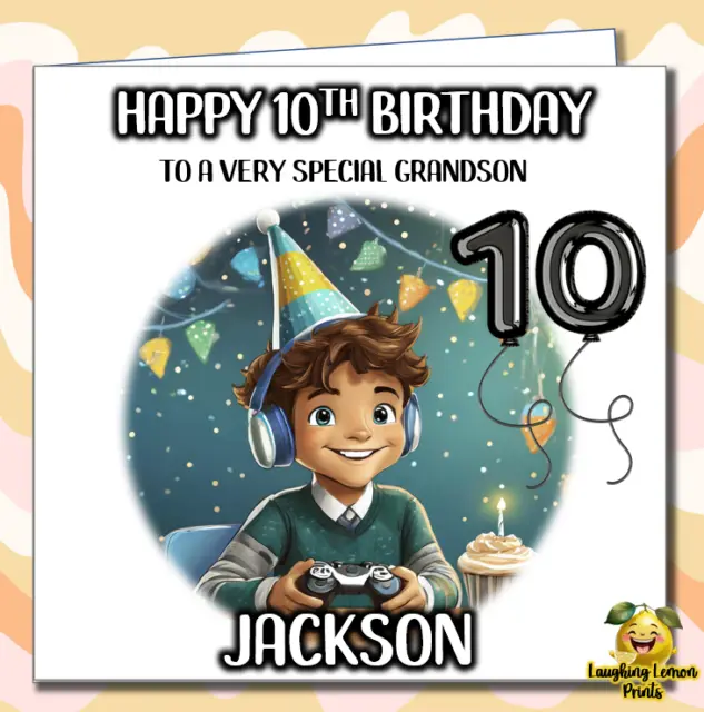 Personalised Gaming Birthday Card Gamer Teenage Son Nephew Brother Grandson /DD
