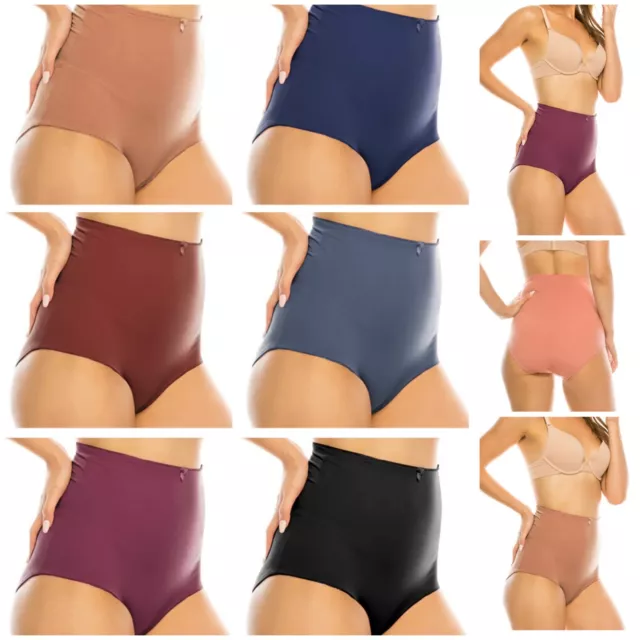 Women's 2-6 Pack High Waist Cool Brief Underwear Girdle Panties S-5XL  #69061A 