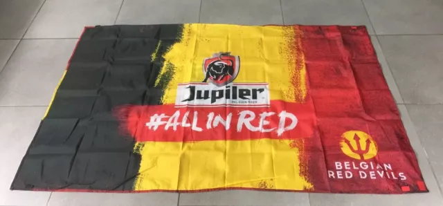 Drapeau Flag Biere Belge Beer Bier Jupiler Coupe Du Monde Football Red Devils