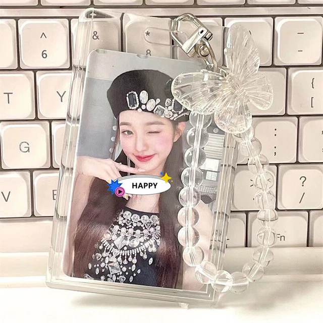 Cute Crystal Butterfly Photocard Holder 3 Inch Photo Display Holder Card Case#w#