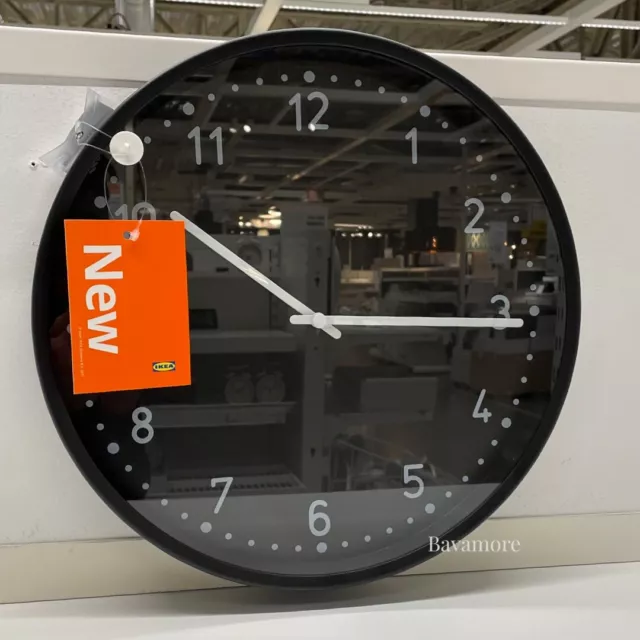 IKEA BONDIS WALL clock, low-voltage/black, 15 BRAND NEW $39.99 - PicClick