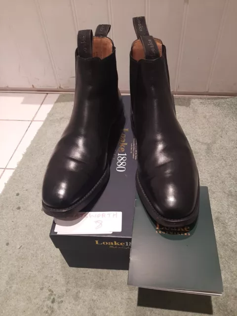 LOAKE 1880 BOOTS - CHATSWORTH - BLACK 8 - Chelsea boots - HARDLY WORN ...