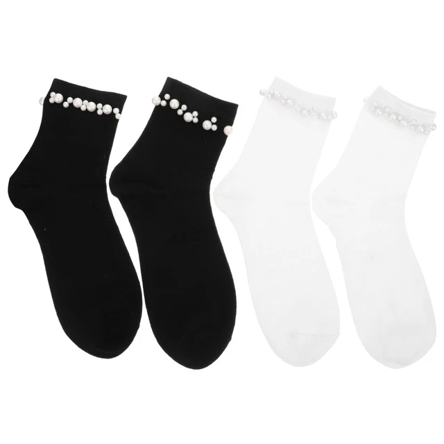 2 Pairs Chaussettes En Coton Pour Dames Chaussettes Femme Cheville
