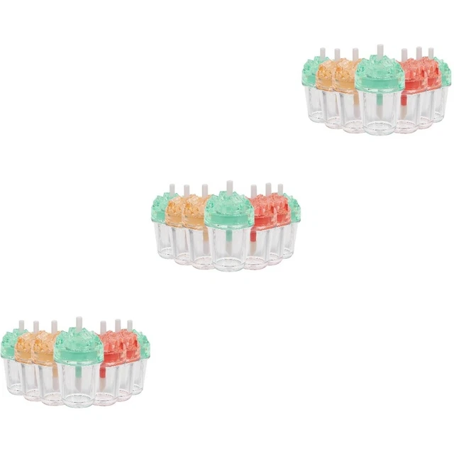 30 Stück Leere Lipgloss-Behälter – Eiscreme-Form, 8 Ml, Mit Gummistopfen, Für DIY Kosmetik