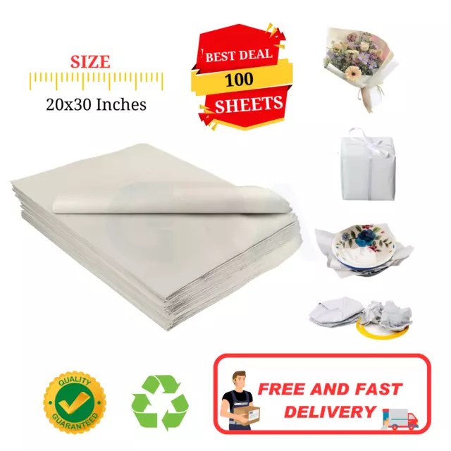 100 x Newspaper Offcuts White Packing Wrapping Paper Chip Shop Newsprint Sheets