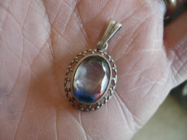 Pendentif Ancien En Argent Massif 925 - Style Art Nouveau Et Motifs Celtiques